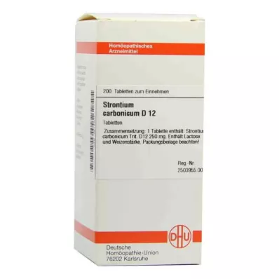 STRONTIUM CARBONICUM D 12 tabliet, 200 kapsúl STRONTIUM CARBONICUM D 12 tabliet, 200 kapsúl