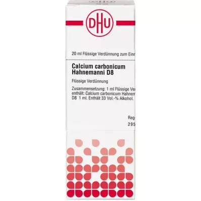 CALCIUM CARBONICUM Hahnemanni D 8 Riedenie, 20 ml