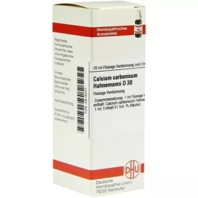 CALCIUM CARBONICUM Hahnemanni D 30 riedenie, 20 ml