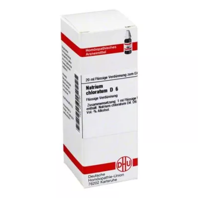NATRIUM CHLORATUM D 6 riedenie, 20 ml NATRIUM CHLORATUM D 6 riedenie, 20 ml