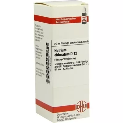 NATRIUM CHLORATUM D 12 riedenie, 20 ml