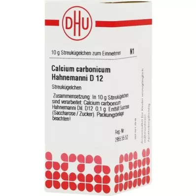 CALCIUM CARBONICUM Hahnemanni D 12 globúl, 10 g