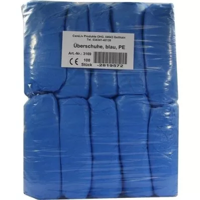 ÜBERSCHUHE Jednorazový plast modrý, 100 ks