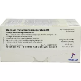 STANNUM METALLICUM praeparatum D 8 ampuliek, 48X1 ml