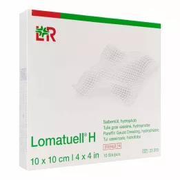 LOMATUELL H Masťový tyl 10x10 cm sterilný, 10 ks