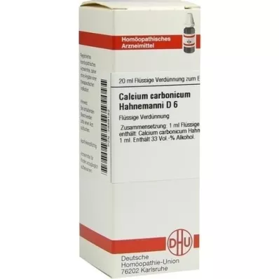 CALCIUM CARBONICUM Hahnemanni D 6 Riedenie, 20 ml