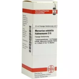 MERCURIUS SOLUBILIS Hahnemanni D 6 Riedenie, 20 ml