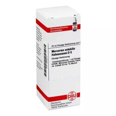MERCURIUS SOLUBILIS Hahnemanni D 6 Riedenie, 20 ml