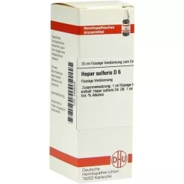 HEPAR SULFURIS D 6 riedenie, 20 ml