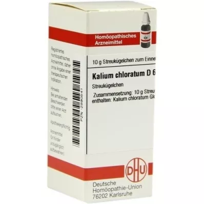 KALIUM CHLORATUM D 6 guľôčok, 10 g