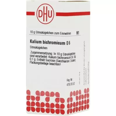 KALIUM BICHROMICUM D 6 guľôčok, 10 g
