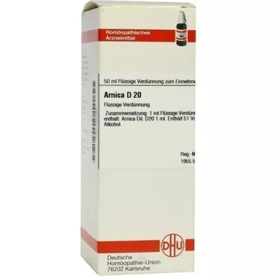 ARNICA D 20 riedenie, 50 ml
