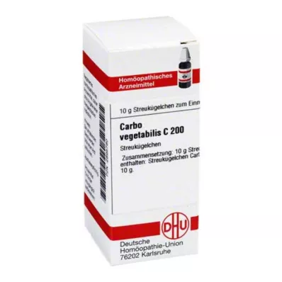 CARBO VEGETABILIS C 200 guľôčok, 10 g