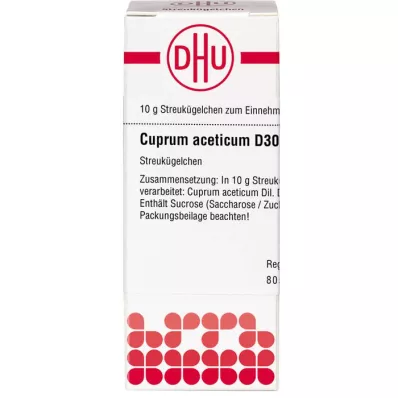 CUPRUM ACETICUM D 30 guľôčok, 10 g