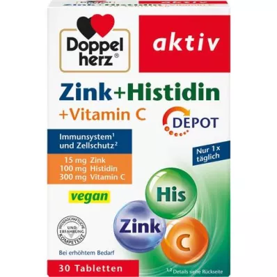 DOPPELHERZ Zinc+Histidine Depot Tablets active, 30 ks