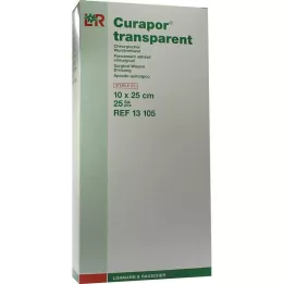 CURAPOR Obväz na rany sterilný transparentný 10x25 cm, 25 ks