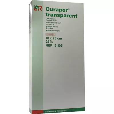CURAPOR Obväz na rany sterilný transparentný 10x25 cm, 25 ks