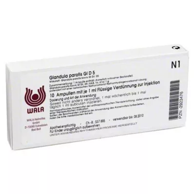 GLANDULA PAROTIS GL D 5 ampuliek, 10X1 ml GLANDULA PAROTIS GL D 5 ampuliek, 10X1 ml