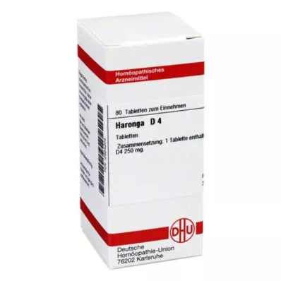HARONGA D 4 tablety, 80 kapsúl