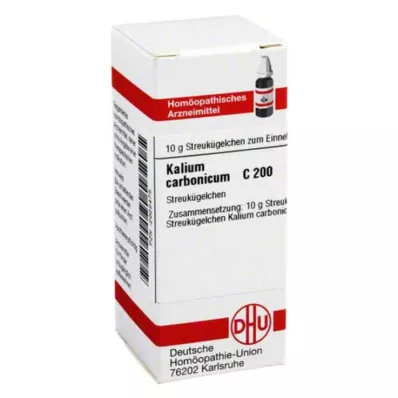KALIUM CARBONICUM C 200 guľôčok, 10 g
