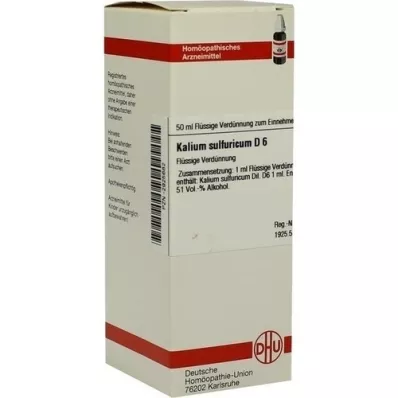 KALIUM SULFURICUM D 6 riedenie, 50 ml
