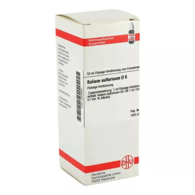 KALIUM SULFURICUM D 6 riedenie, 50 ml