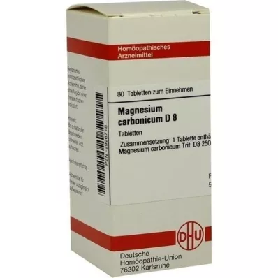 MAGNESIUM CARBONICUM D 8 tabliet, 80 kapsúl