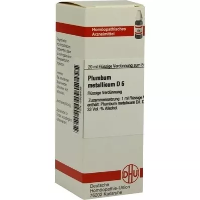 PLUMBUM METALLICUM D 6 riedenie, 20 ml