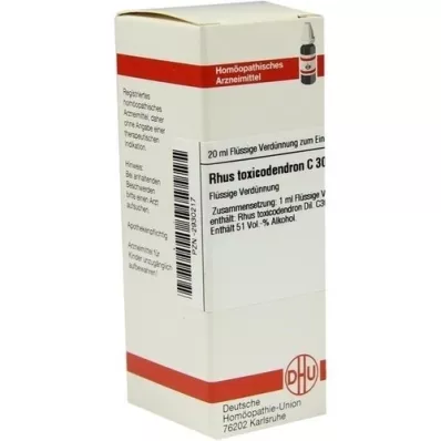 RHUS TOXICODENDRON C 30 riedenie, 20 ml
