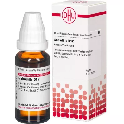 SABADILLA D 12 riedenie, 20 ml