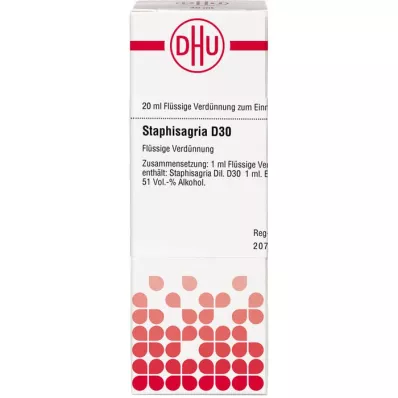 STAPHISAGRIA D 30 riedenie, 20 ml