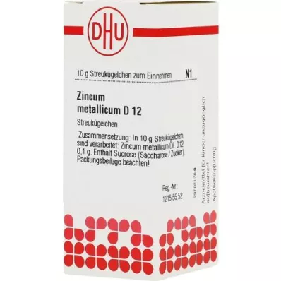 ZINCUM METALLICUM D 12 guľôčok, 10 g