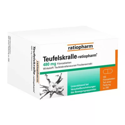 TEUFELSKRALLE-RATIOPHARM Filmom obalené tablety, 100 ks TEUFELSKRALLE-RATIOPHARM Filmom obalené tablety, 100 ks