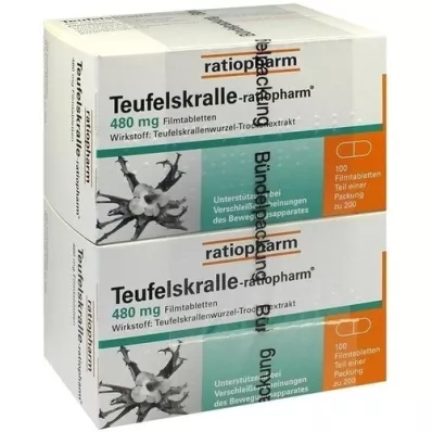 TEUFELSKRALLE-RATIOPHARM Filmom obalené tablety, 200 ks
