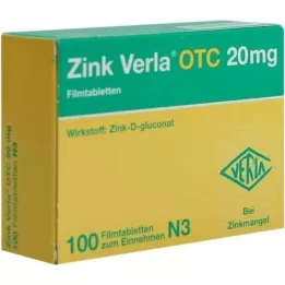 ZINK VERLA OTC 20 mg filmom obalené tablety, 100 ks