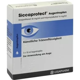 SICCAPROTECT Očné kvapky, 3X10 ml