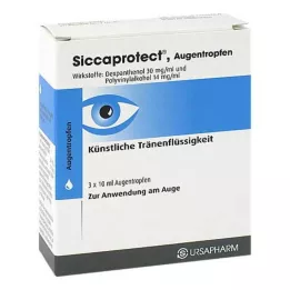 SICCAPROTECT Očné kvapky, 3X10 ml