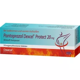 PANTOPRAZOL Dexcel Protect 20 mg enterálne obalené tablety, 14 ks