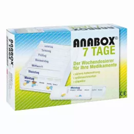 ANABOX 7-dňový týždenný dávkovač biely, 1 ks