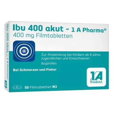 IBU 400 akut-1A Pharma filmom obalené tablety, 50 ks IBU 400 akut-1A Pharma filmom obalené tablety, 50 ks