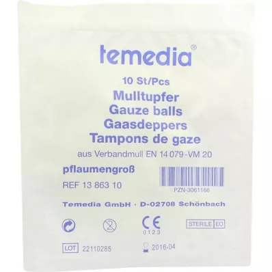 MULLTUPFER sterilná veľkosť slivky, 10 ks