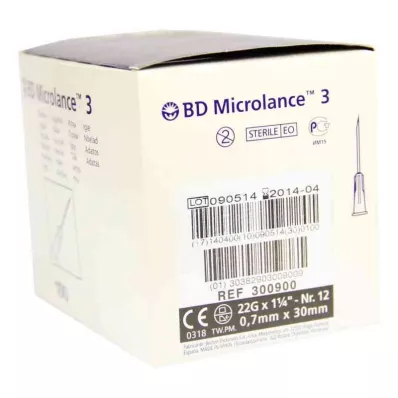 BD MICROLANCE Kanyla 22 G 1 1/4 0,7x30 mm, 100 ks