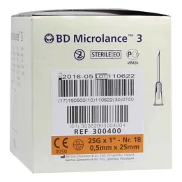 BD MICROLANCE Kanyla 25 G 1 0,5x25 mm, 100 ks