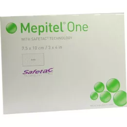 MEPITEL Jeden silikónový obväz 7,5x10 cm, 10 ks