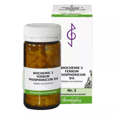 BIOCHEMIE 3 Ferrum phosphoricum D 6 tabliet, 200 kapsúl BIOCHEMIE 3 Ferrum phosphoricum D 6 tabliet, 200 kapsúl