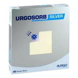 URGOSORB Strieborné kompresy 10x10 cm, 10 ks