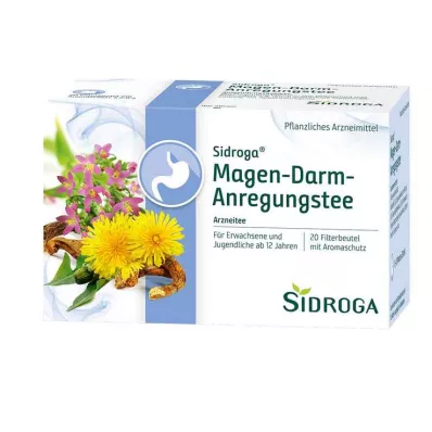 SIDROGA Filtračné vrecko na čaj stimulujúci tráviaci trakt, 20X2,0 g