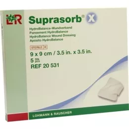 SUPRASORB X HydroBalance obväz na rany 9x9 cm, 5 ks