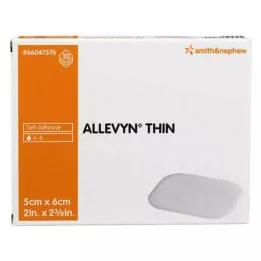 ALLEVYN Tenký obväz na rany 5x6 cm, 10 ks