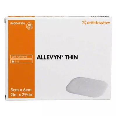 ALLEVYN Tenký obväz na rany 5x6 cm, 10 ks